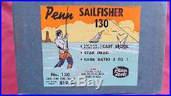 Penn Sailfisher 130 reel, in box vintage, excellent