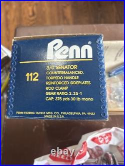 Penn Senator 112 3/0 Baitcasting Reel Vintage New In Box