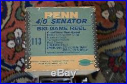 Penn Senator 113 4/0 Vintage Saltwater Fishing Big Game Reel Tackle Star Drag