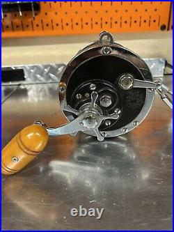 Penn Senator 115 9/0 Fishing Reel With Rod Harness And Vintage Penn Manual