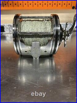 Penn Senator 115 9/0 Fishing Reel With Rod Harness And Vintage Penn Manual