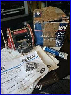 Penn Senator 4/0 113h Vtg Big Game Reel (usa) In Fantastic Condition Fully Boxed