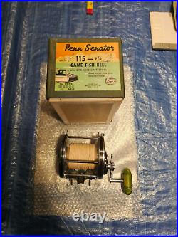 Penn Senator 9/0 115 Big Game Reel Vintage with Original Box circa 1950's NEW