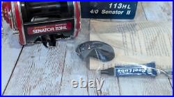 Penn Senator II 113HL Special 4/0 Deep Sea Trolling Reel Tomato Red Vintage Box