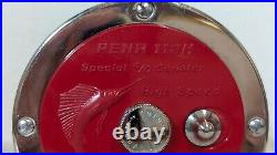 Penn Senator II 113HL Special 4/0 Deep Sea Trolling Reel Tomato Red Vintage Box