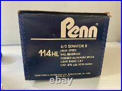 Penn Senator II 114HL 6/0 Big Game Saltwater Fishing Reel Vintage USA MADE