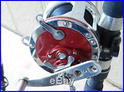 Penn Slammer Deep Sea Fishing Rod 113H Tiburon Special 4/0 Senator Red on Chrome