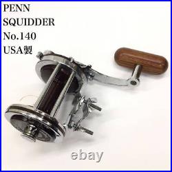 Penn Squidder No. 140 Made In Usa Vintage Bait Reel Double Shaft Fishing Gear Vin