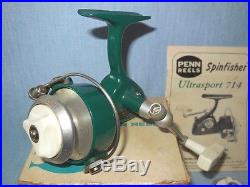 Penn ULTRASPORT Model 714 Reel with Box, Extra Spool & Instructions