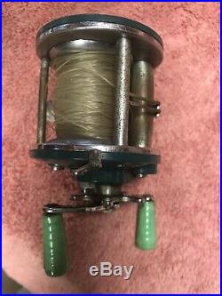 RARE VINTAGE Penn 109 GREEN Levelwind COLLECTOR REEL, HARD TO FIND