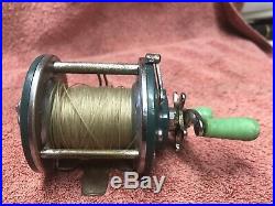 RARE VINTAGE Penn 109 GREEN Levelwind COLLECTOR REEL, HARD TO FIND