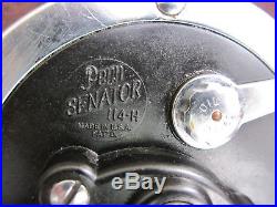 RARE Vintage BLACK Penn Senator 114H 6/0 Big Game Reel GOOD COND
