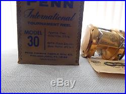 RARE Vintage Penn International 30 Big Game Reel Excellent Condition WithOrig. Box