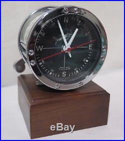 Rare Vintage 1972 Marine Time Co Penn No. 49 Fishing Reel Desk Clock
