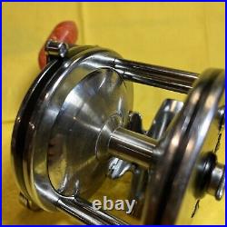 Rare Vintage Penn 1/0 Senator 110 Fishing Reel Red Swirl CB Handle WithBox Cleaned