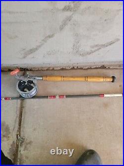 Sears Solid Fiber Glass Heavy Action 6' Fishing Rod Boat/Trolling With Penn Reel