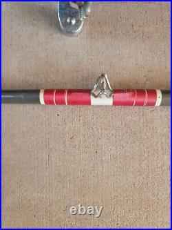 Sears Solid Fiber Glass Heavy Action 6' Fishing Rod Boat/Trolling With Penn Reel