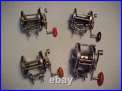 Set Of 3 Vintage Penn Silver Beach 99 Fishing Reels+bonus Penn 49 Deep Sea Reel