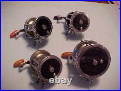 Set Of 3 Vintage Penn Silver Beach 99 Fishing Reels+bonus Penn 49 Deep Sea Reel