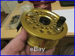 Stunning sharpes penn gold medal freshwater no 4 salmon fly fishing reel + pouch