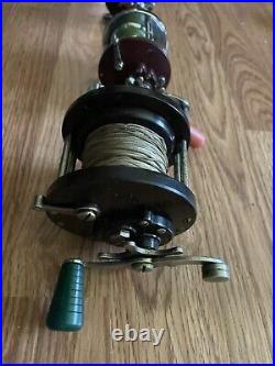 Two (2) used Penn Peerless No. 9 And Penn No. 85 right hand casting reels