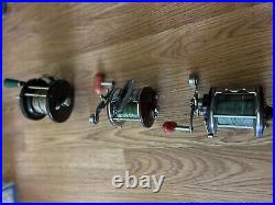 Two (2) used Penn Peerless No. 9 And Penn No. 85 right hand casting reels