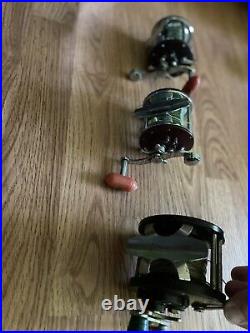 Two (2) used Penn Peerless No. 9 And Penn No. 85 right hand casting reels