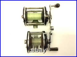 Two Vintage Penn No. 155 No. 185 Made in USA Spinning Fishing Reels