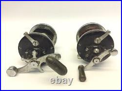 Two Vintage Penn No. 155 No. 185 Made in USA Spinning Fishing Reels
