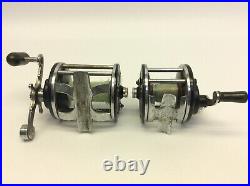 Two Vintage Penn No. 155 No. 185 Made in USA Spinning Fishing Reels