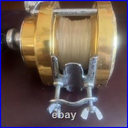 Used Vintage Penn International 20 Gold Single-Speed Lever-Drag Fishing Reel