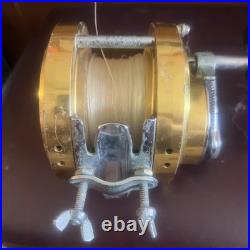 Used Vintage Penn International 20 Gold Single-Speed Lever-Drag Fishing Reel