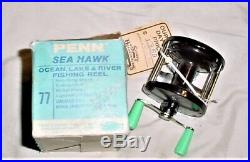 VINTAGE NEW OLD STOCK IN BOX Penn No. 77 Bakelite Fishing Reel withManual