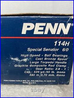 VINTAGE PENN 114H SPECIAL SENATOR 6/0 FISHING REEL. Made In USA