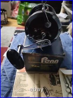 VINTAGE (PENN) 114 HL 6/0 HIGHSPEED TROLLING REEL with BOX, PAPERWORK, TOOL