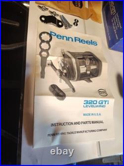 VINTAGE (PENN) 320-GTI LEVELWIND/ 1st GENERATION/ NEVER? FISHED/BOX