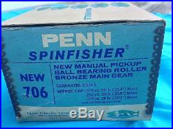 Vintage Penn 706 Spinfisher Greenie Fishing Spinning Reel Brand New In Box