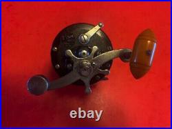 VINTAGE PENN BEACHMASTER 155 FISHING REEL WITH ORIGINAL BOX CIRCA 1940s ANTIQUE