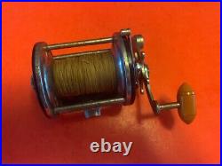 VINTAGE PENN BEACHMASTER 155 FISHING REEL WITH ORIGINAL BOX CIRCA 1940s ANTIQUE