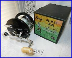 VINTAGE PENN DELMAR 285M FISHING REEL With ORIGINAL BOX