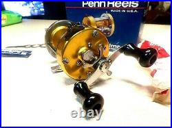 VINTAGE PENN FISHING REEL With BOX LEVEL-MATIC 940 SUPER CLEAN