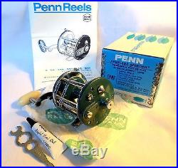 Vintage Penn Peerless Monofil 9 Rare Teal Green Reel In Box++, Minty