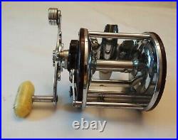 VINTAGE PENN PEER 209 Salt Water Level Wind FISHING REEL with Reel Clamps