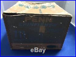 VINTAGE PENN REELS GREEN 711 SPINFISHER IN BOX barely used Exter Spool (233)