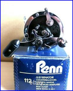 VINTAGE PENN SENATOR 3/0 112H sea fishing reel, Mint condition, Made in USA