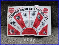 VINTAGE PENN SENATOR 4/0 113 Big Game Reel BOX MANUAL NEWithSEALED HARDWARE