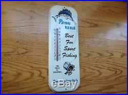 VINTAGE RARE 1950's PENN REELS THERMOMETER- WORKS WELL