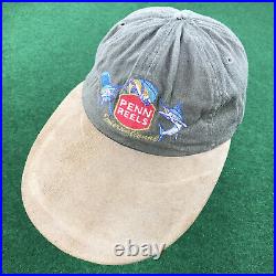 VTG 90S Penn Reels International Fishing Long Bill Strapback Hat Marlins Mens