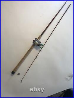 VTG Fenwick Feralite FS83C 2-Piece 8'3 FISHING Casting Rod & Penn Reel 109