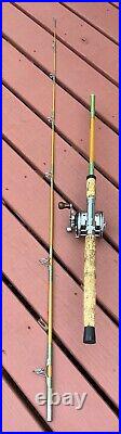 VTG NYPOXY Glass Golden Sabre #1190 7-1/2ft Fishing Pole withPenn Silver Reel